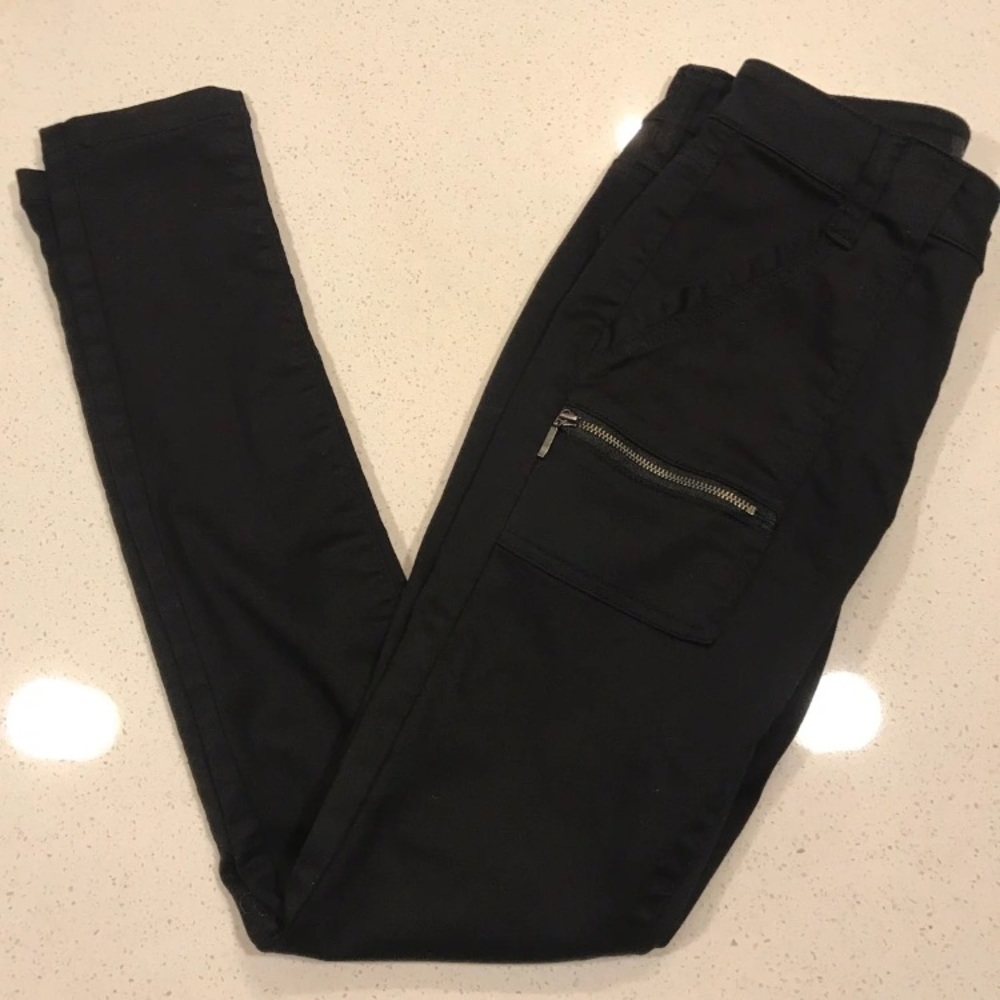 Tinsel Black Skinny Jeans with Zipper Detail